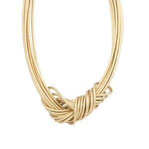 MIA FIORE Gold Made In Italy 18kt Gold Plated Multi Lurex Knot Necklace